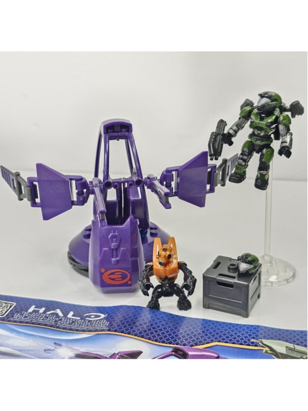 Halo Mega Bloks Covenant Shade Turret #96949 Near Complete, Manual, No Box